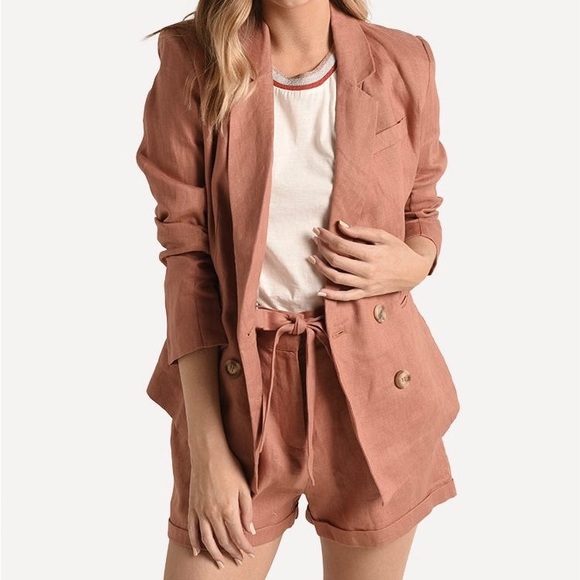 Heartloom Jackets & Blazers - Heart loom | 100% Linen blazer | Terra cotta colour | Size S | NWOT